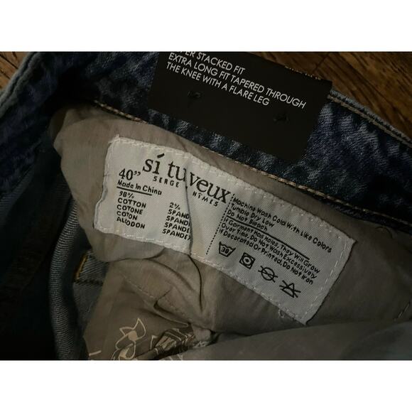 Si Tu Veux Superstack Arthur Jean Indigo Bleach Size 40 - Picture 4 of 4